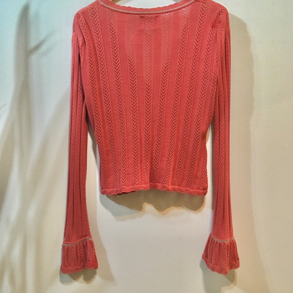 Tabitha- Anthropologie coral cardigan - Picture 5 of 8